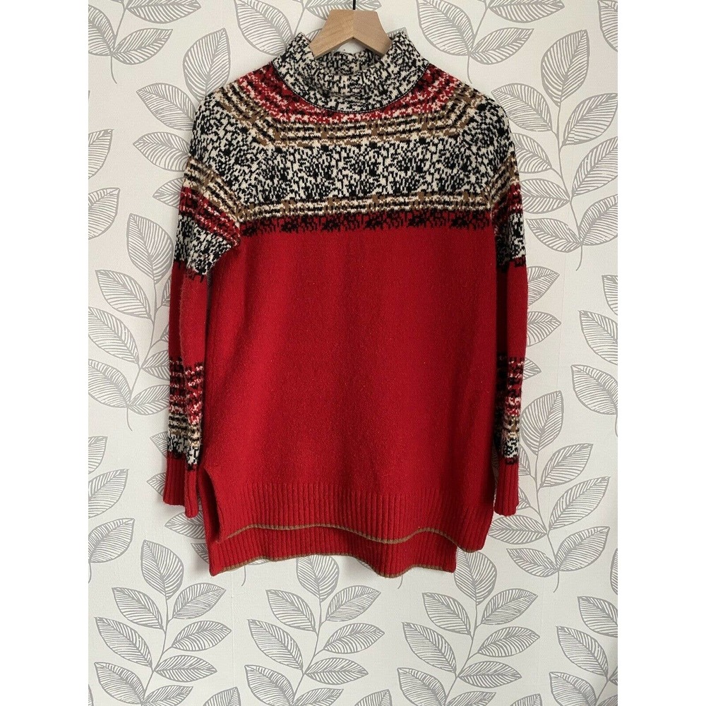 Moth By Anthropologie Red Turtleneck Sweater, Siz… - image 1